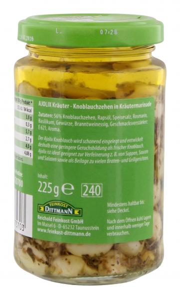 Feinkost Dittmann Ajolix Kräuter Knoblauch 