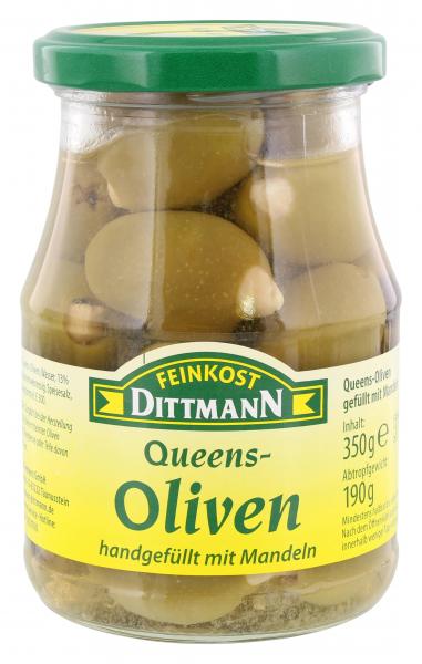 Feinkost Dittmann Grüne Queens Oliven gefüllt mit Mandeln