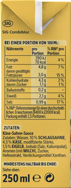 Thomy Les Sauces Käse Sahne Sauce