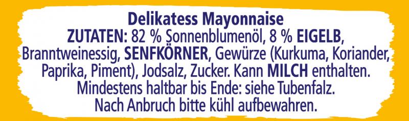 Thomy Delikatess-Mayonnaise, mit reinem Sonnenblumenöl