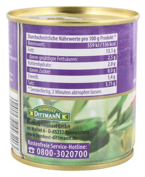Feinkost Dittmann Spanische grüne Oliven mit Knoblauch-Creme
