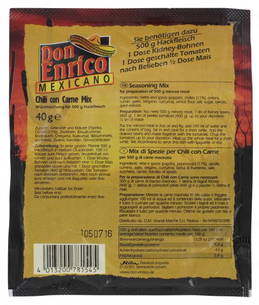 Don Enrico Chili Con Carne Mix