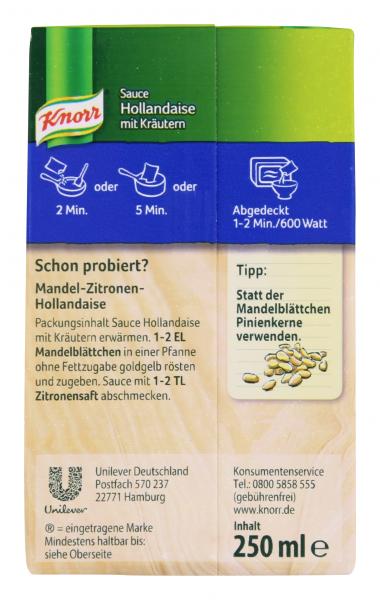 Knorr Sauce Hollandaise mit Kräutern