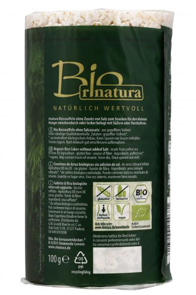 Rinatura Bio Reiswaffeln ohne Salz