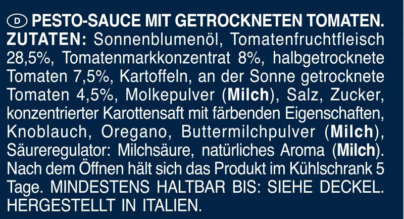 Barilla Pesto Pomodori Secchi