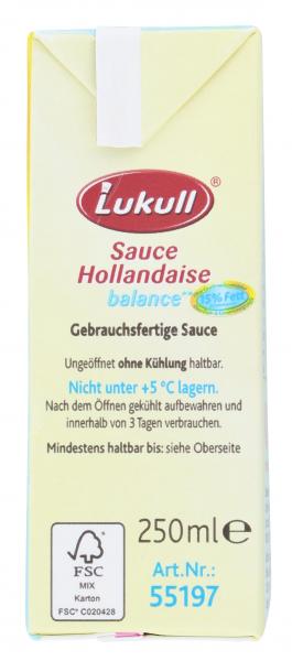 Lukull Sauce Hollandaise balance