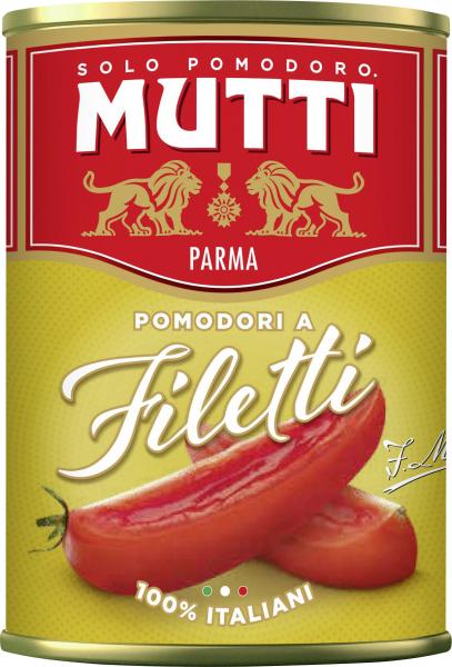 Mutti Filetti Pomodori Tomaten in Vierteln geschält