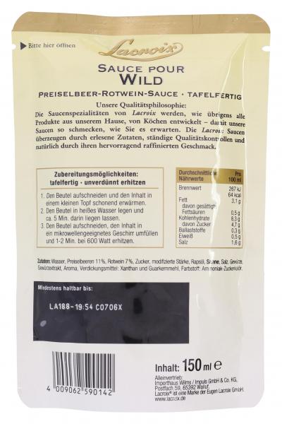 Lacroix Sauce pour Wild