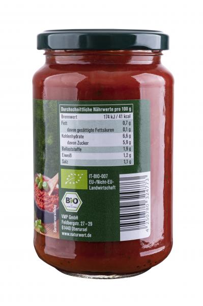 NaturWert Bio Tomatensauce mit Basilikum