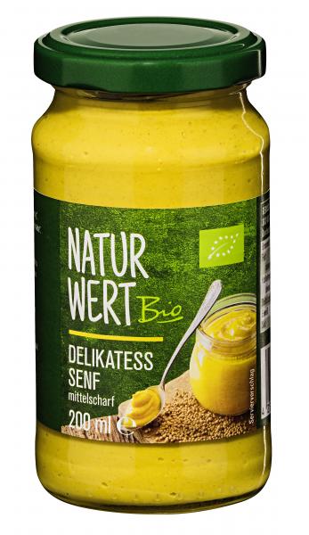 NaturWert Bio Delikatess Senf mittelscharf