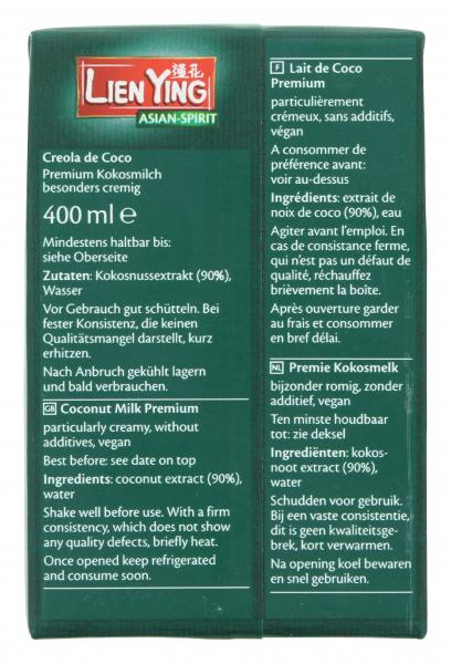 Lien Ying Asia-Spirit Creola de Coco Premium Kokosmilch