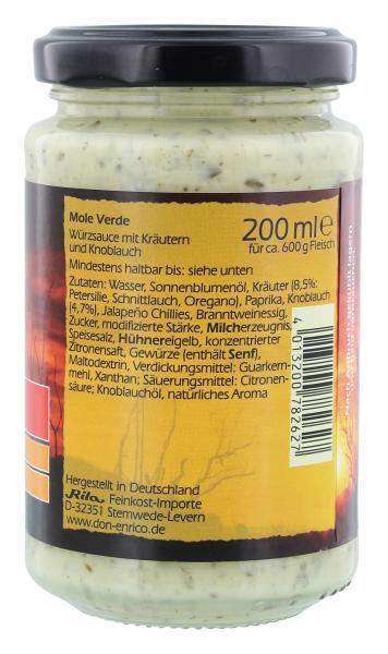 Don Enrico Mexicano Mole Verde Herb Garlic Sauce