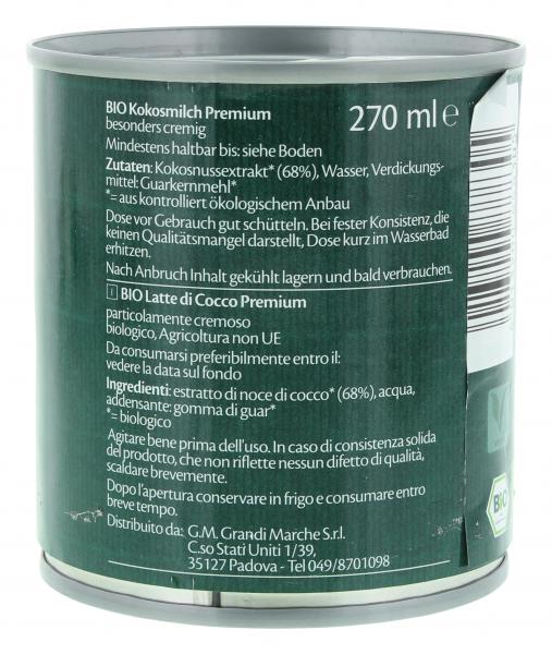 Lien Ying Organic Bio Kokosmilch Premium
