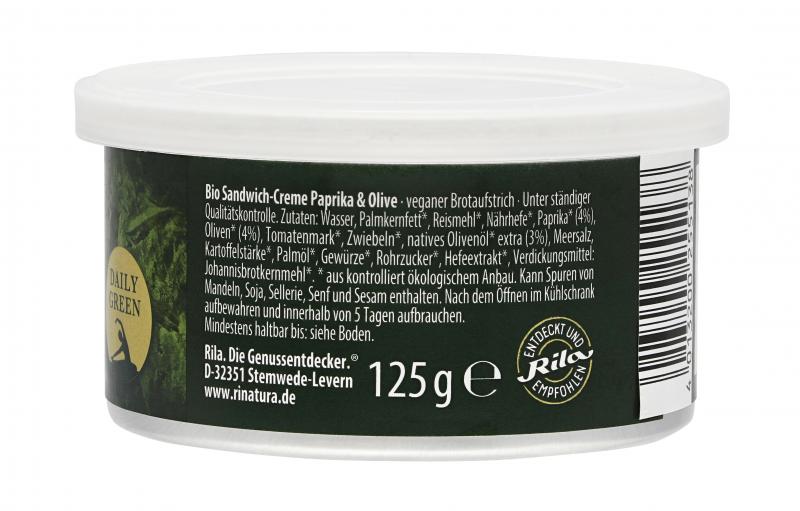 Rinatura Bio Daily Green Sandwich-Creme Paprika-Olive