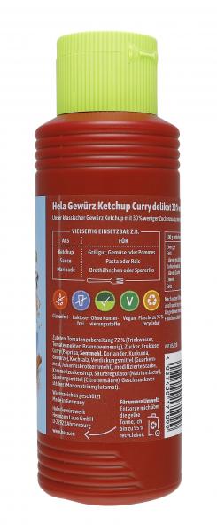 Hela Curry Gewürzketchup delikat 30 % weniger Zucker