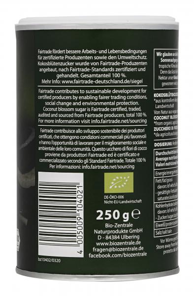 Biozentrale Zucker Kokosblüte mit Karamelnote