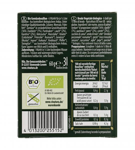 Rinatura Bio Daily Green Gemüse Bouillon Würfel