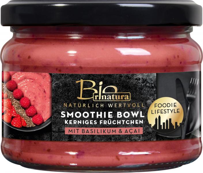 Rinatura Bio Foodie Lifestyle Smoothie Bowl Kerniges Früchtchen mit Basilikum & Acai