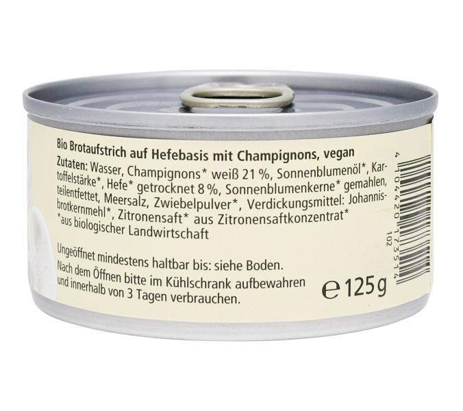 Alnatura Vegane Pastete auf Hefe-Basis Champignon