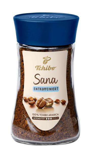 Tchibo Sana Wellness-Kaffee entkoffeiniert - 100g Instant