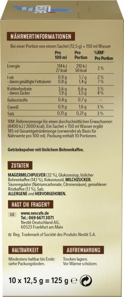 Nescafé Typ Cappuccino weniger süß