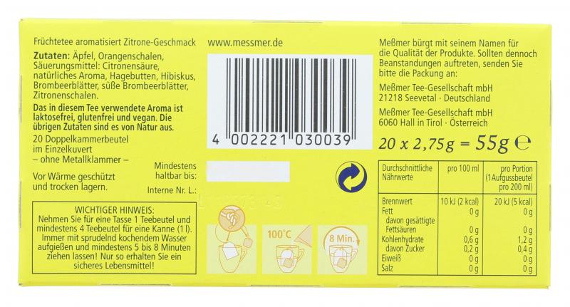 Meßmer Heiße Zitrone