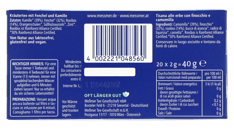 Meßmer Magenliebe Fenchel-Kamille