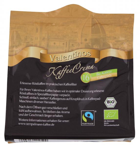 Valentinos Kaffee Crema Pads