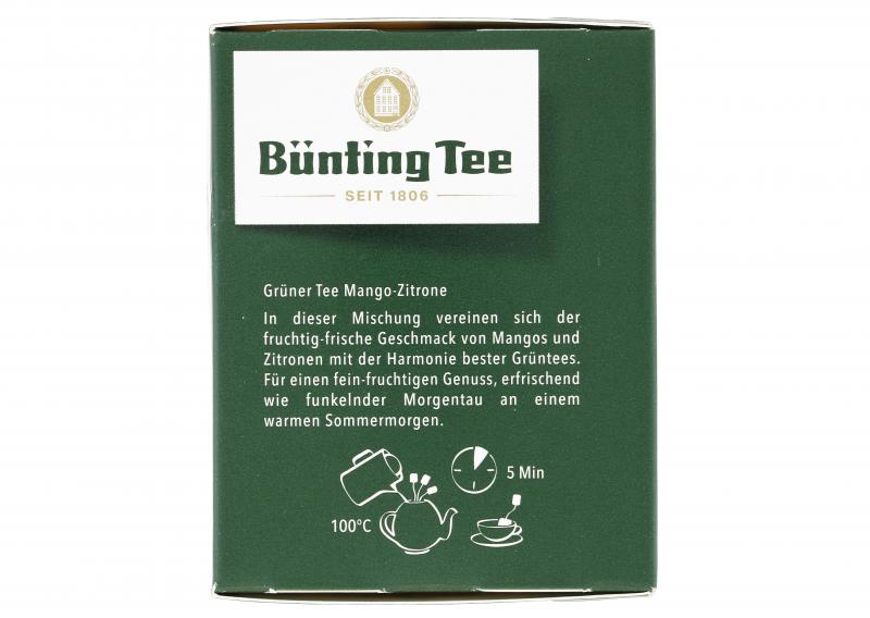 Bünting Tee Premium Grüner Tee Mango-Zitrone