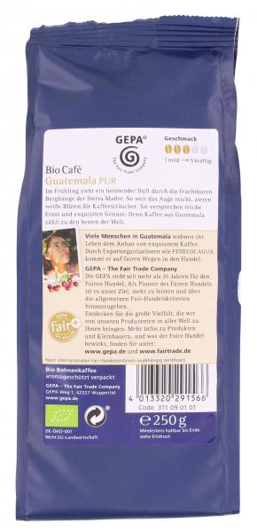 Gepa Bio Café Guatemala Pur ganze Bohne