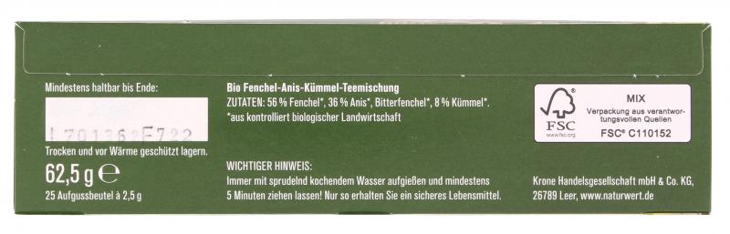 NaturWert Bio FenchelAnisKümmelTee online kaufen bei myTime.de