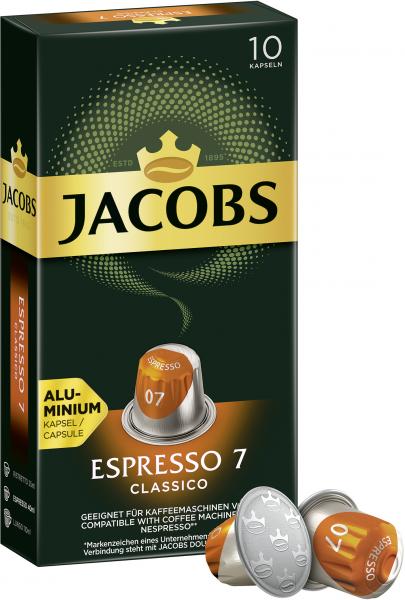 Jacobs Kaffeekapseln Espresso 7 Classico, 10 Kapseln