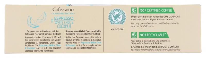 Tchibo Cafissimo Espresso White Choc & Coconut - 10 Kapseln