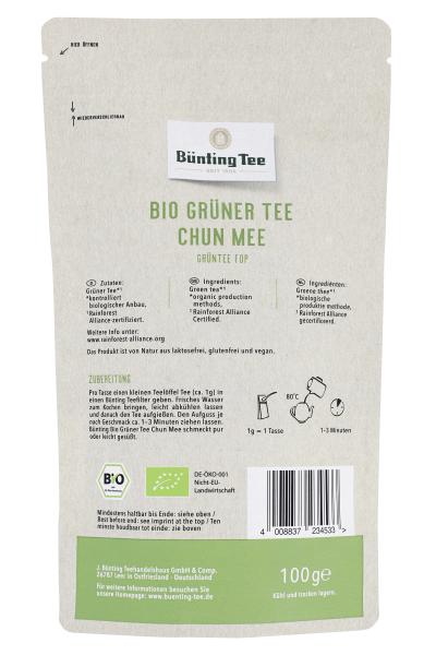 Bünting Tee Bio Grüner Tee Chun Mee