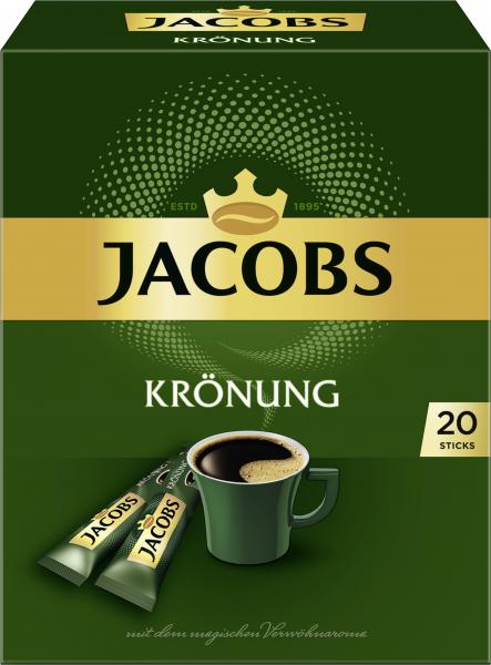 Jacobs löslicher Kaffee Krönung, 20 Instant Kaffee Sticks