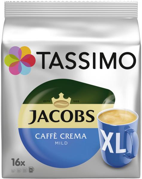 Tassimo Kapseln Jacobs Caffè Crema mild XL Becher, 16 Kapseln