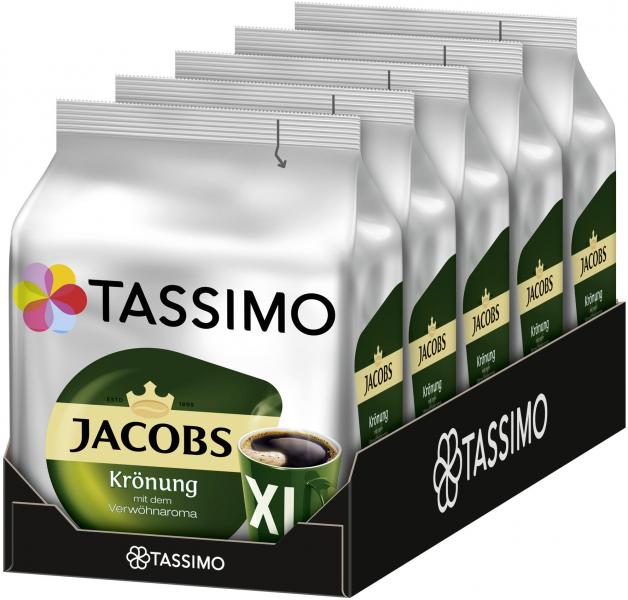 Tassimo Kapseln Jacobs Krönung XL, 5 x 16 Kaffeekapseln  