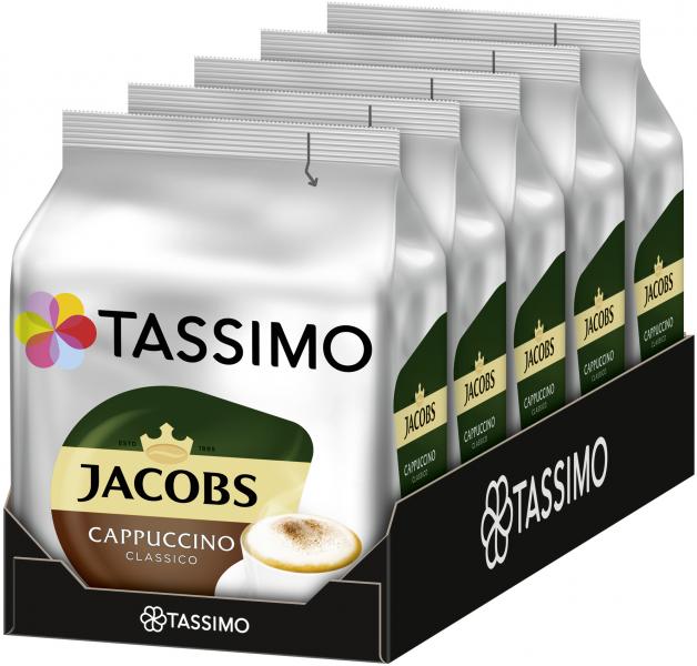 Tassimo Kapseln Jacobs Cappuccino classico, 5 x 8 Kaffeekapseln