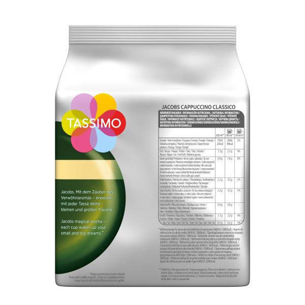 Tassimo Kapseln Jacobs Cappuccino classico, 5 x 8 Kaffeekapseln