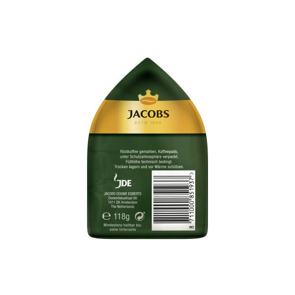 Jacobs Kaffeepads Crema Kräftig, 18 Senseo kompatible Pads