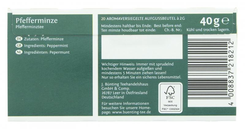 Bünting Tee Pfefferminze