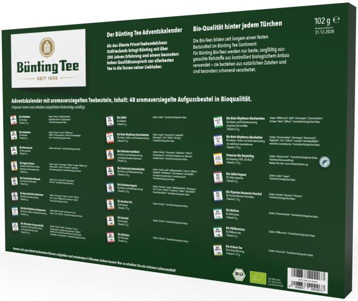 Bünting Tee Bio Tee Adventskalender