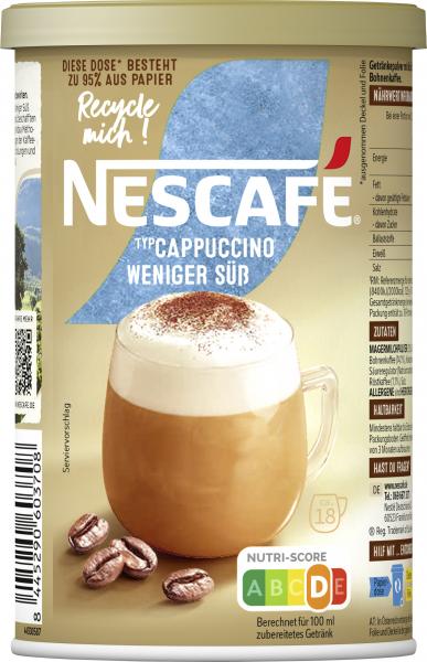 Nescafe Typ Cappuccino weniger Süß