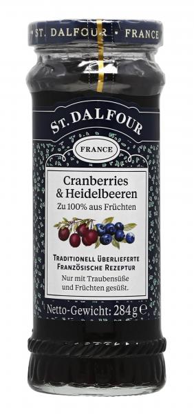 St. Dalfour Fruchtaufstrich Cranberries & Heidelbeeren