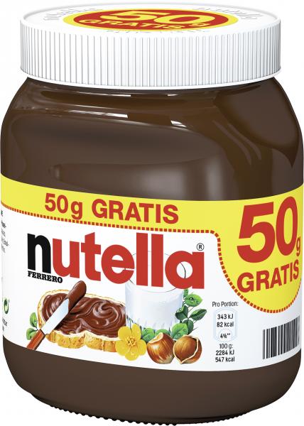 Nutella Nuss-Nougat-Creme +50 g gratis