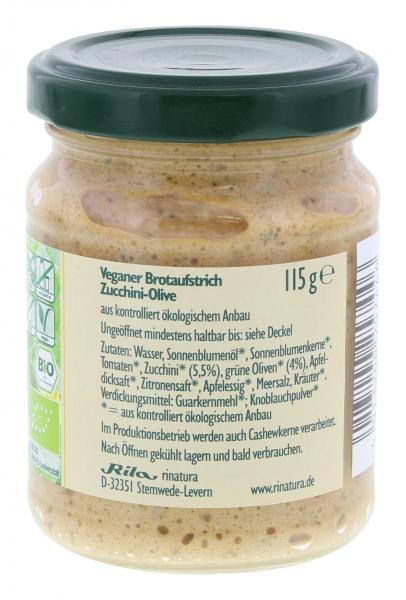 Rinatura Bio Brotaufstrich Zucchini-Olive