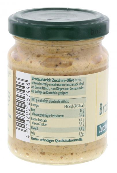 Rinatura Bio Brotaufstrich Zucchini-Olive