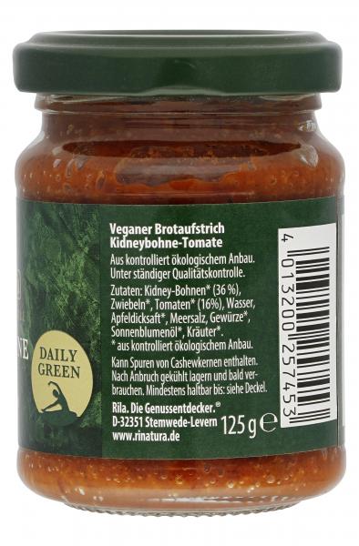 Rinatura Bio Daily Green Brotaufstrich Kidneybohne Tomate