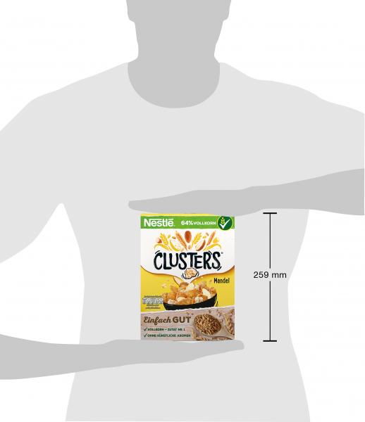 Nestlé Clusters Mandel, Cerealien für ein leckeres Frühstück mit knackigen Mandelblättchen