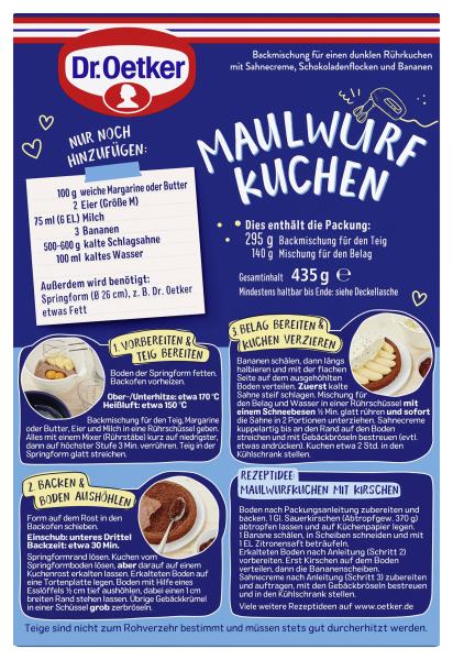 Dr. Oetker Maulwurf Kuchen